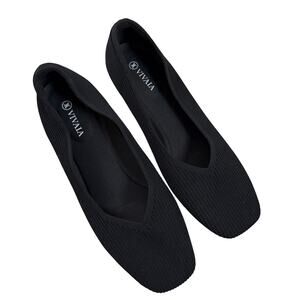 VIVAIA MARGOT 2.0 SQUARE-TOE V-CUT Ruby Red Ballet FLATS WOMEN'S 40 US Size 9